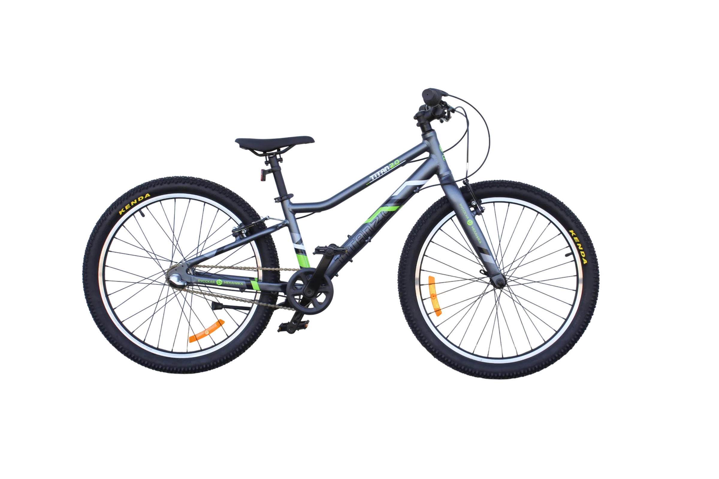 Велосипед RM TITAN 2.0 (24", 3 ск., рост 12), серый/зеленый